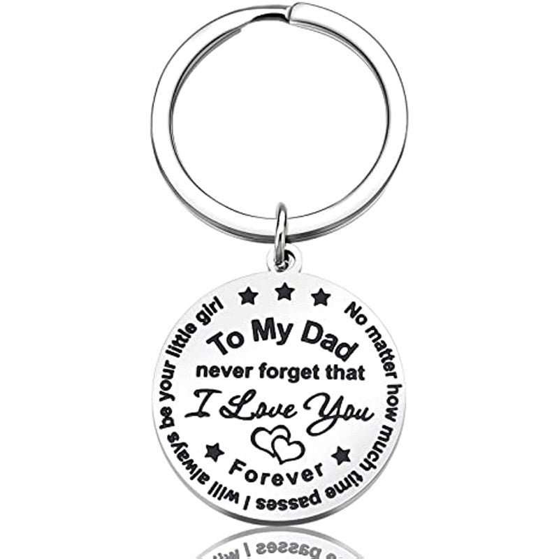Dad Keychain From Daughter Son Unique Gift For Men On Birthday