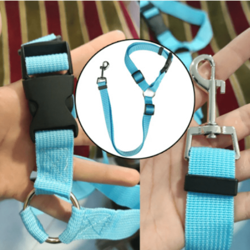 Adjustable Pet Car Seat Belt and Leash for Dogs Cats