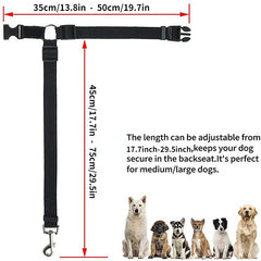 Adjustable Pet Car Seat Belt and Leash for Dogs Cats