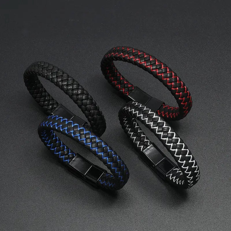 Vintage Cowhide Leather Multilayer Bracelet For Men