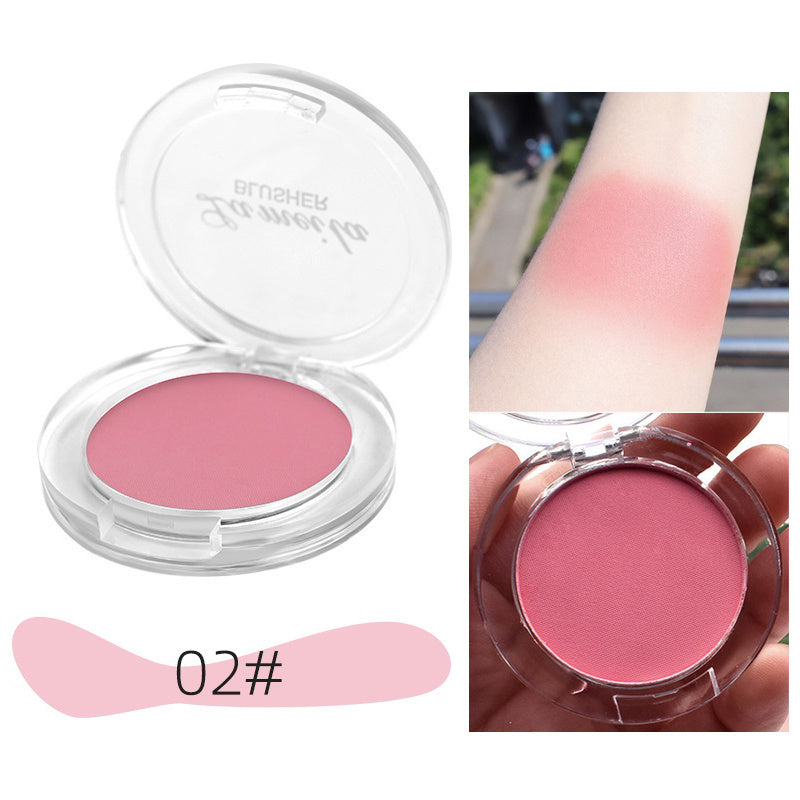 High Pigmented Monochromatic Blush Compact with Peach Pink