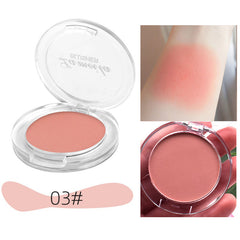 High Pigmented Monochromatic Blush Compact with Peach Pink