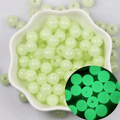 Glowing Green Fishing Beads 100pcs Enhance Visibility for Lures and Accessories