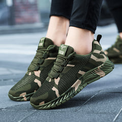 Camo Pattern Outdoor Casual Sneakers Lace Up Platform