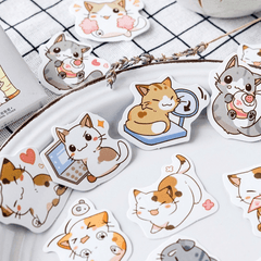 45pcs Cat Decorative Stickers for Diaries & School Supplies