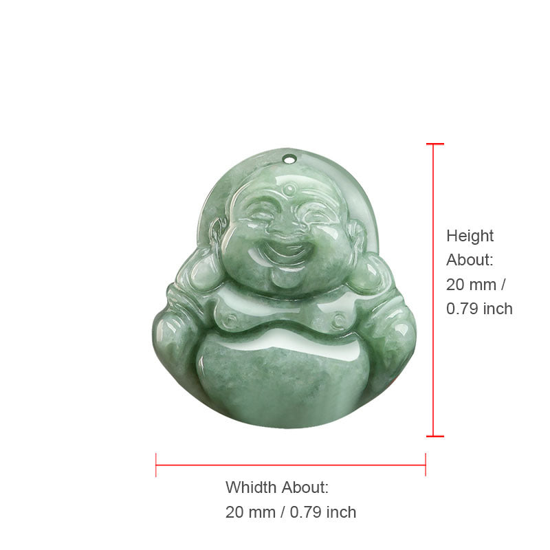 Natural Jade Pendant Necklace Men's Buddha Maitreya Pendant