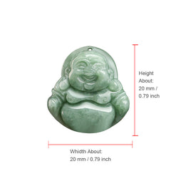 Natural Jade Pendant Necklace Men's Buddha Maitreya Pendant
