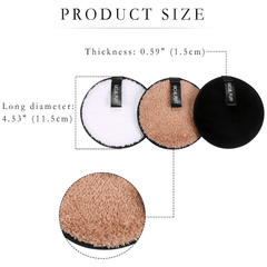 3PCS Reusable Makeup Remover Pads Soft Facial Cleaning Towels