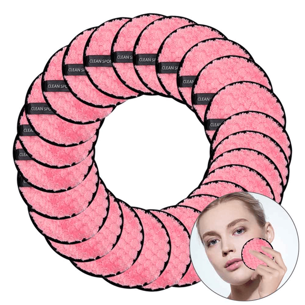 3PCS Reusable Makeup Remover Pads Soft Facial Cleaning Towels