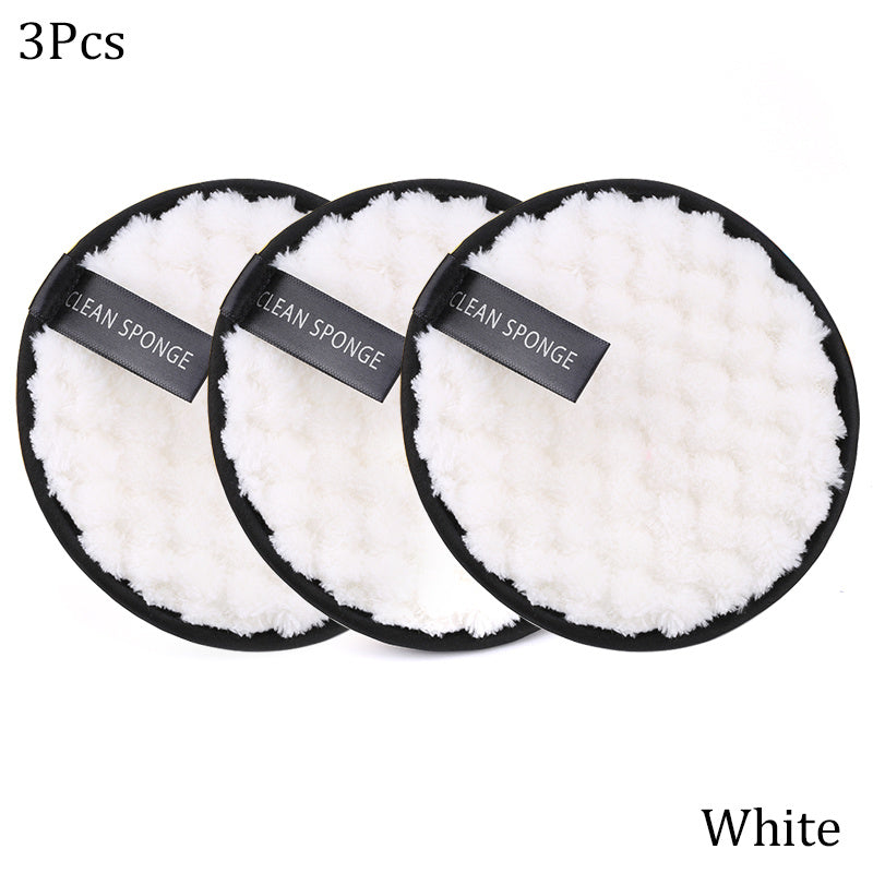 3PCS Reusable Makeup Remover Pads Soft Facial Cleaning Towels