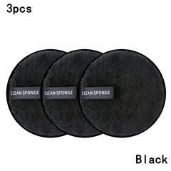 3PCS Reusable Makeup Remover Pads Soft Facial Cleaning Towels