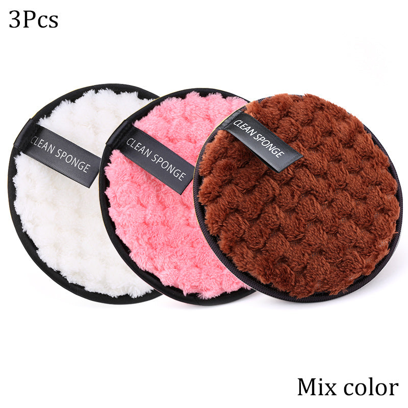 3PCS Reusable Makeup Remover Pads Soft Facial Cleaning Towels