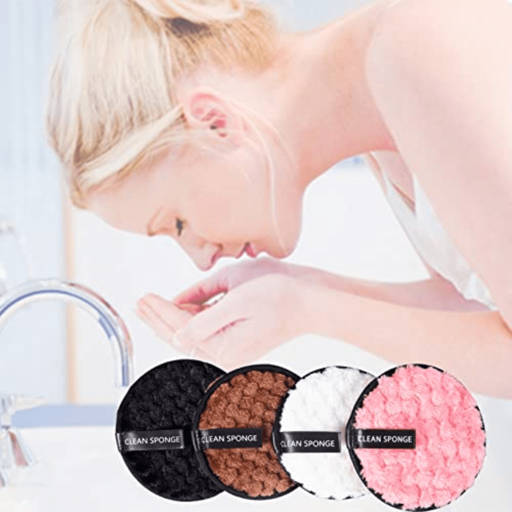 3PCS Reusable Makeup Remover Pads Soft Facial Cleaning Towels