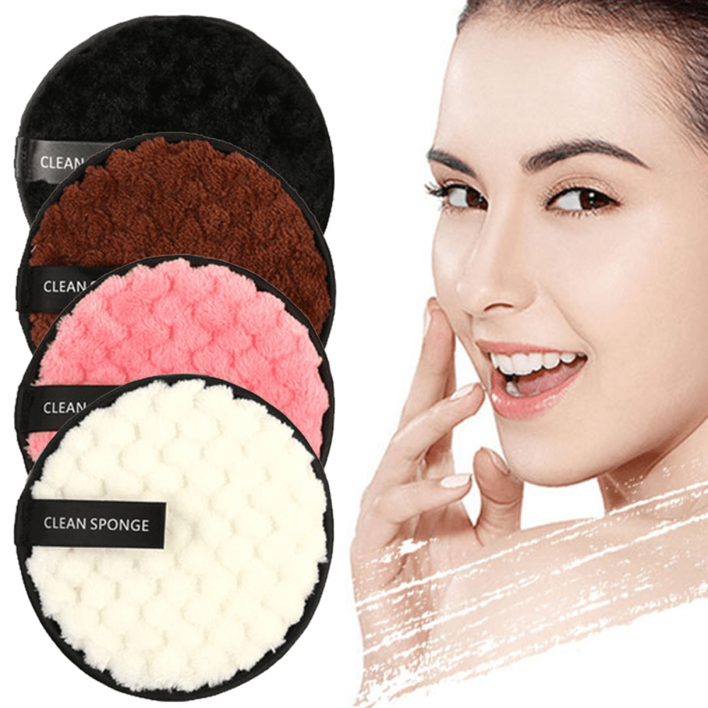 3PCS Reusable Makeup Remover Pads Soft Facial Cleaning Towels