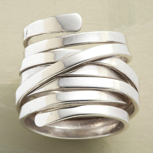 Delicate Twist Wrap Finger Ring for Women