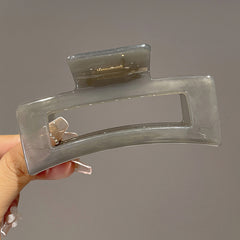 Clear Plastic Rectangle Hair Claw Clip Strong Grip Hair Jaw Clip