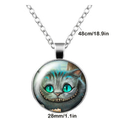 Cheshire Cat Time Gemstone Necklace