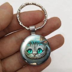 Cheshire Cat Time Gemstone Necklace