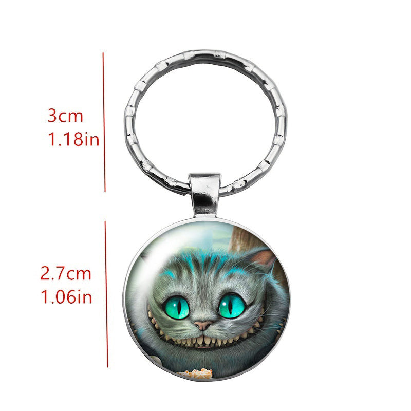 Cheshire Cat Time Gemstone Necklace