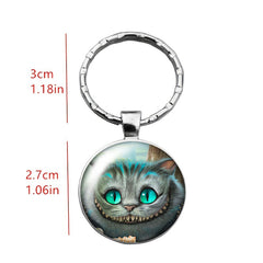 Cheshire Cat Time Gemstone Necklace