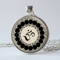Om Time Gemstone Keychain