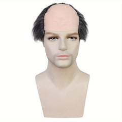 Men's Short Straight Bald Head Cosplay Wig 25.4 cm Synthetic Fiber Anime Wigs