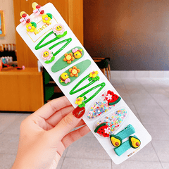 12pcs Baby Girls Cartoon Animal Flower Hair Clip Hair Pin Hair Accessories