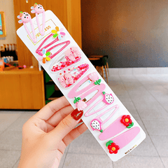 12pcs Baby Girls Cartoon Animal Flower Hair Clip Hair Pin Hair Accessories