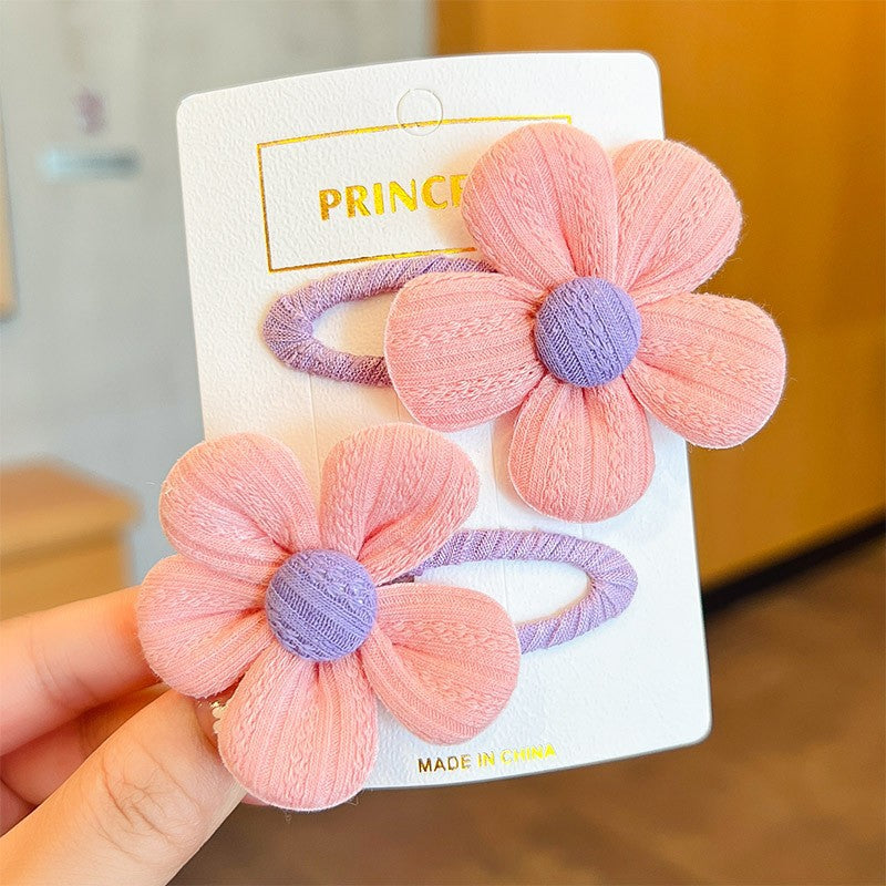 2pcs Baby Girls Flower Hair Clips Hair Pins Accessories