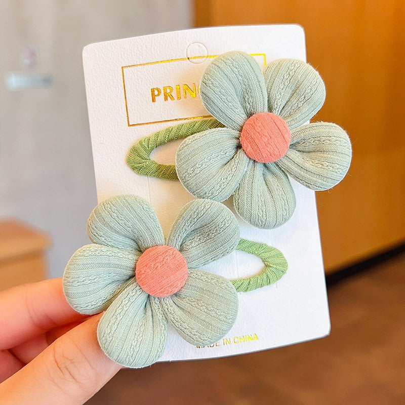 2pcs Baby Girls Flower Hair Clips Hair Pins Accessories