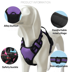 Reflective Dog Chest Strap Adjustable Pull Resistant Pet Vest