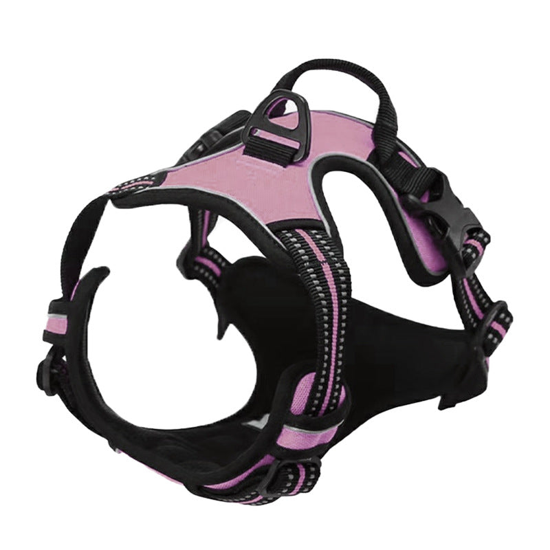 Reflective Dog Chest Strap Adjustable Pull Resistant Pet Vest