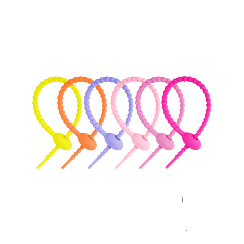12pcs Reusable Silicone Ties & Bag Clips All Purpose Cable Straps