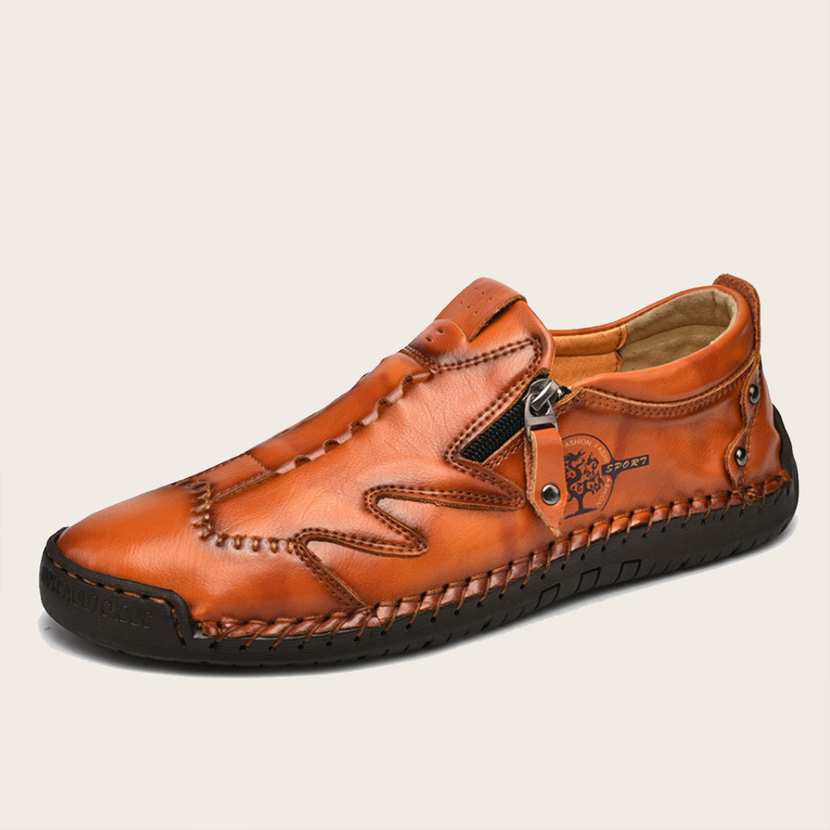 Men's Zipper Loafer Shoes Assorted Colors