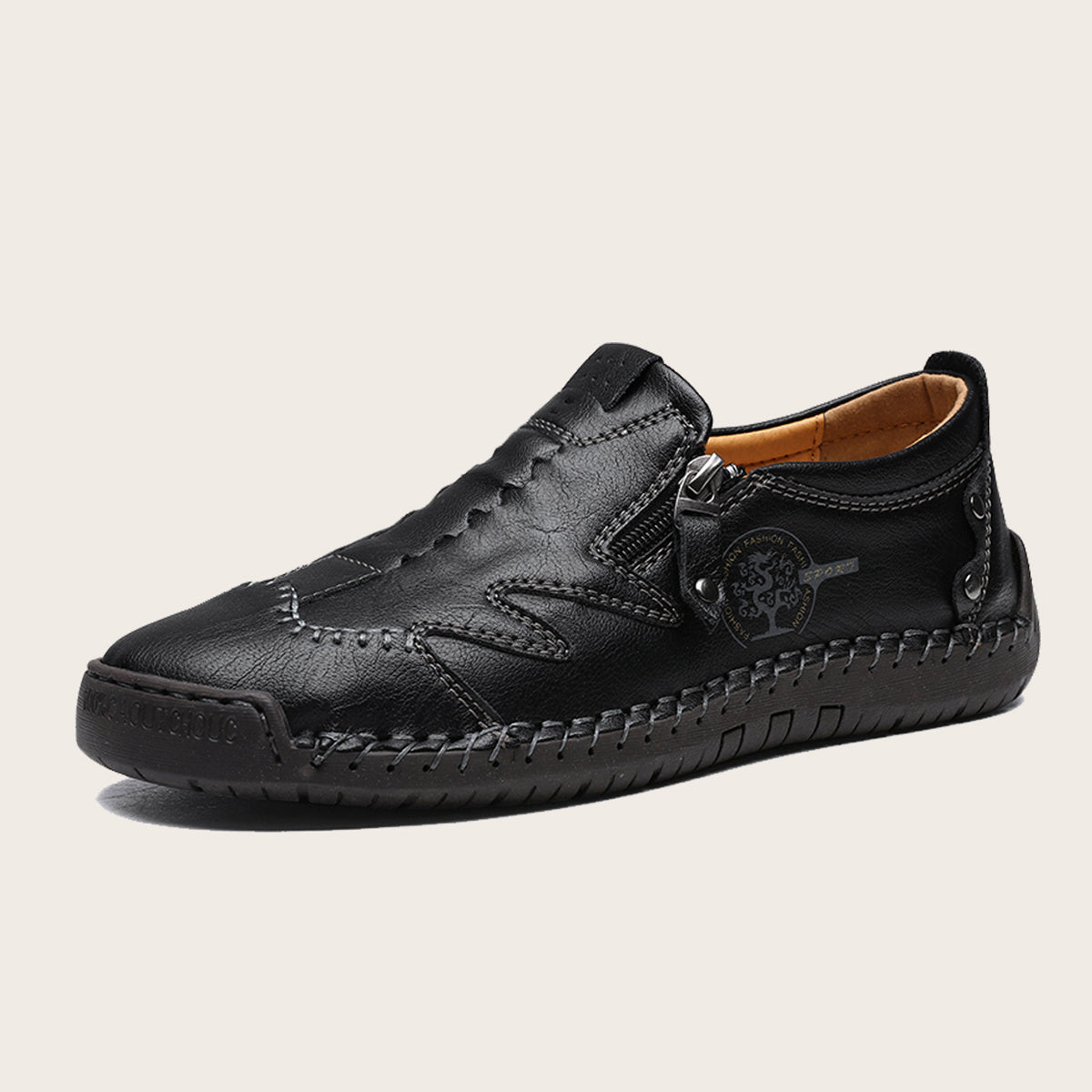Men's Zipper Loafer Shoes Assorted Colors