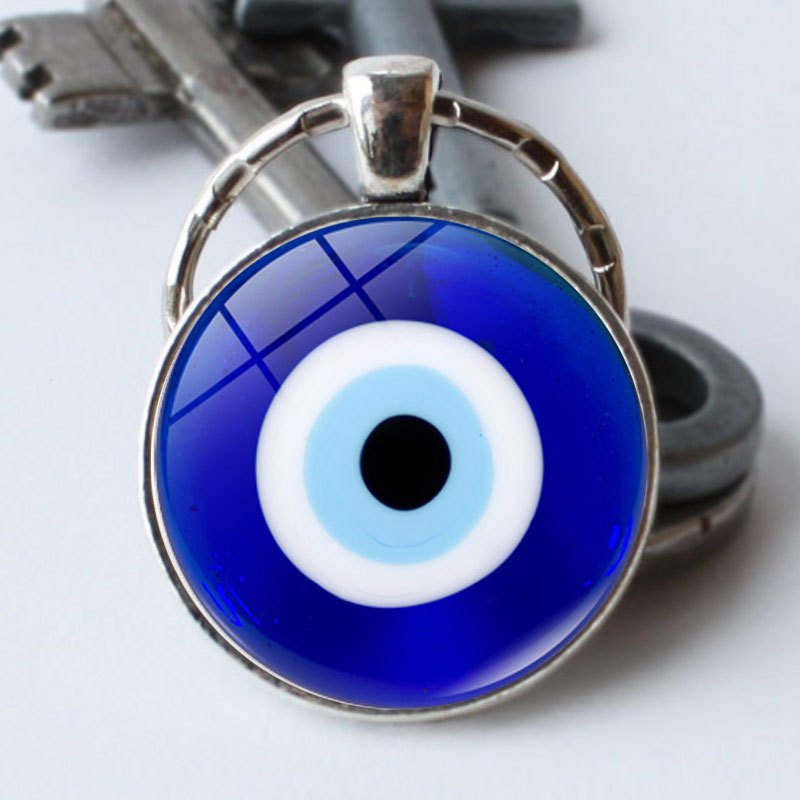 Devil Eye Key Chain Pendant Creative DIY Key Ring Accessories