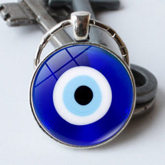 Devil Eye Key Chain Pendant Creative DIY Key Ring Accessories