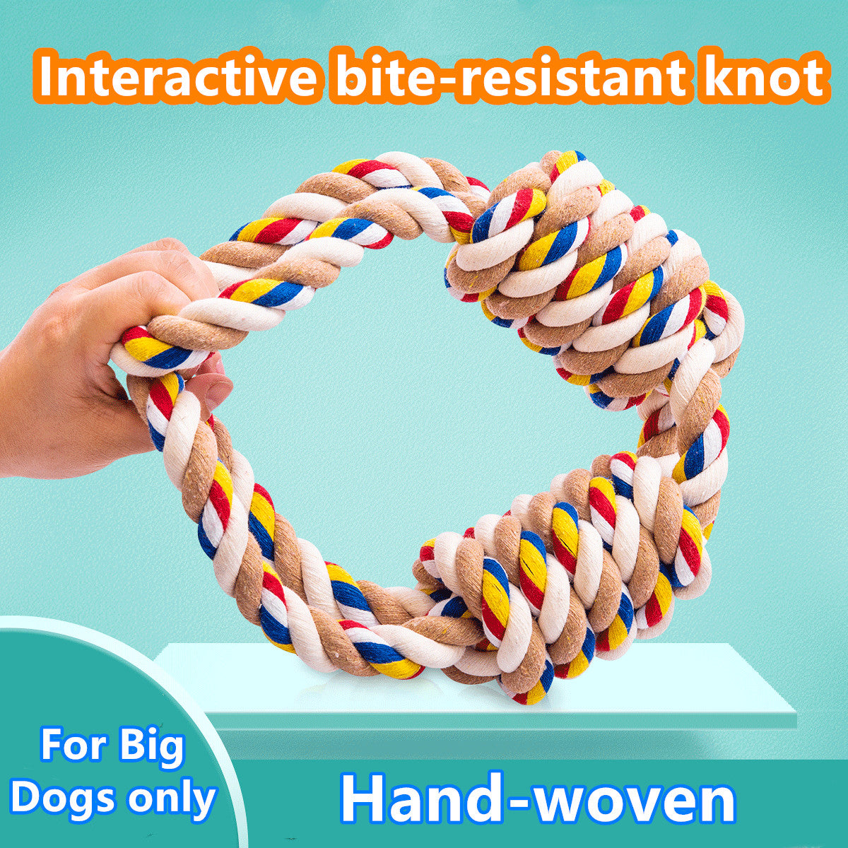 Large Dog Cotton Rope Toy Interactive Molar Toy