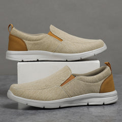 Men Slip On Loafers Comfort Non Slip Walking Sneakers Summer Canvas Shoes