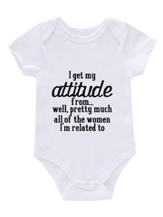 Newborn Infant Romper I GET MY ATTITUDE Bodysuit