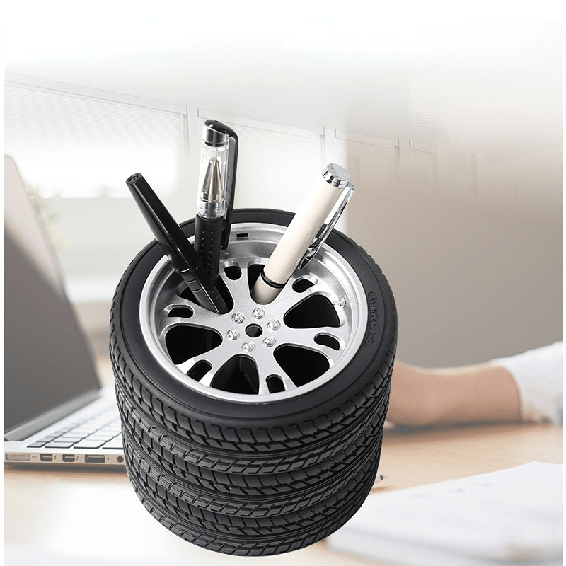 Unique Tire Model Pen Holder for Desk