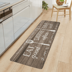 Retro Graphic Printing Kitchen Rug Waterproof Non Slip Floor Mat
