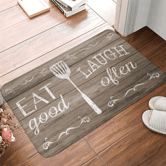 Retro Graphic Printing Kitchen Rug Waterproof Non Slip Floor Mat