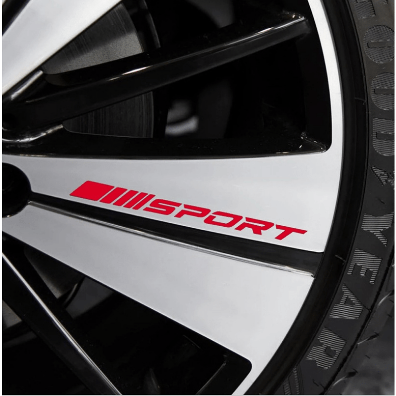4pcs Sport Car Tire Rim Racing Sticker Personality Decorative Decal