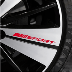 4pcs Sport Car Tire Rim Racing Sticker Personality Decorative Decal