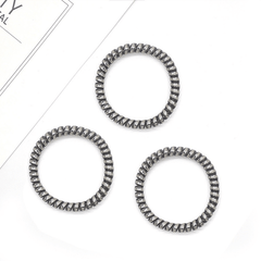 10pcs Solid Coil Wire Hair Tie Elastic Ponytail Holder Hair Styling Accessory