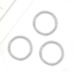 10pcs Solid Coil Wire Hair Tie Elastic Ponytail Holder Hair Styling Accessory