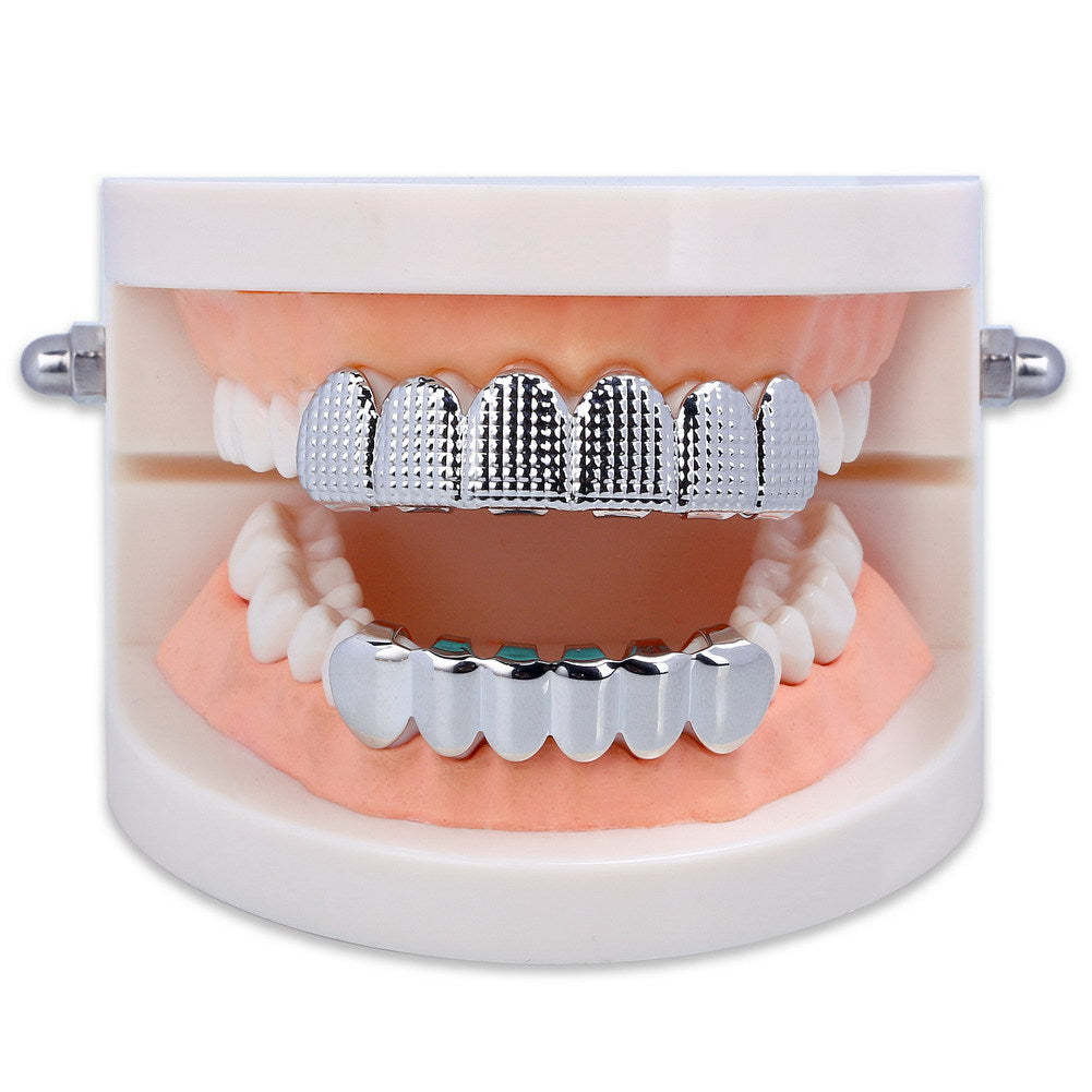 18k Gold Plated Hip Hop Grillz Set for Teeth