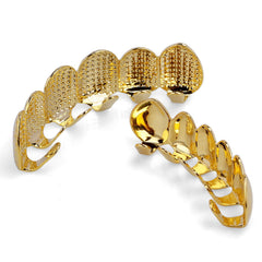 18k Gold Plated Hip Hop Grillz Set for Teeth