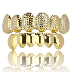 18k Gold Plated Hip Hop Grillz Set for Teeth